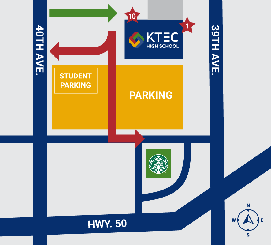 Ktec Dropoff Map