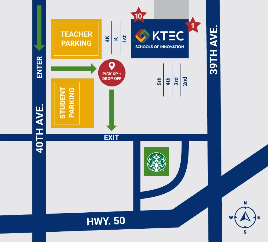 Ktec Dropoff Map 2025